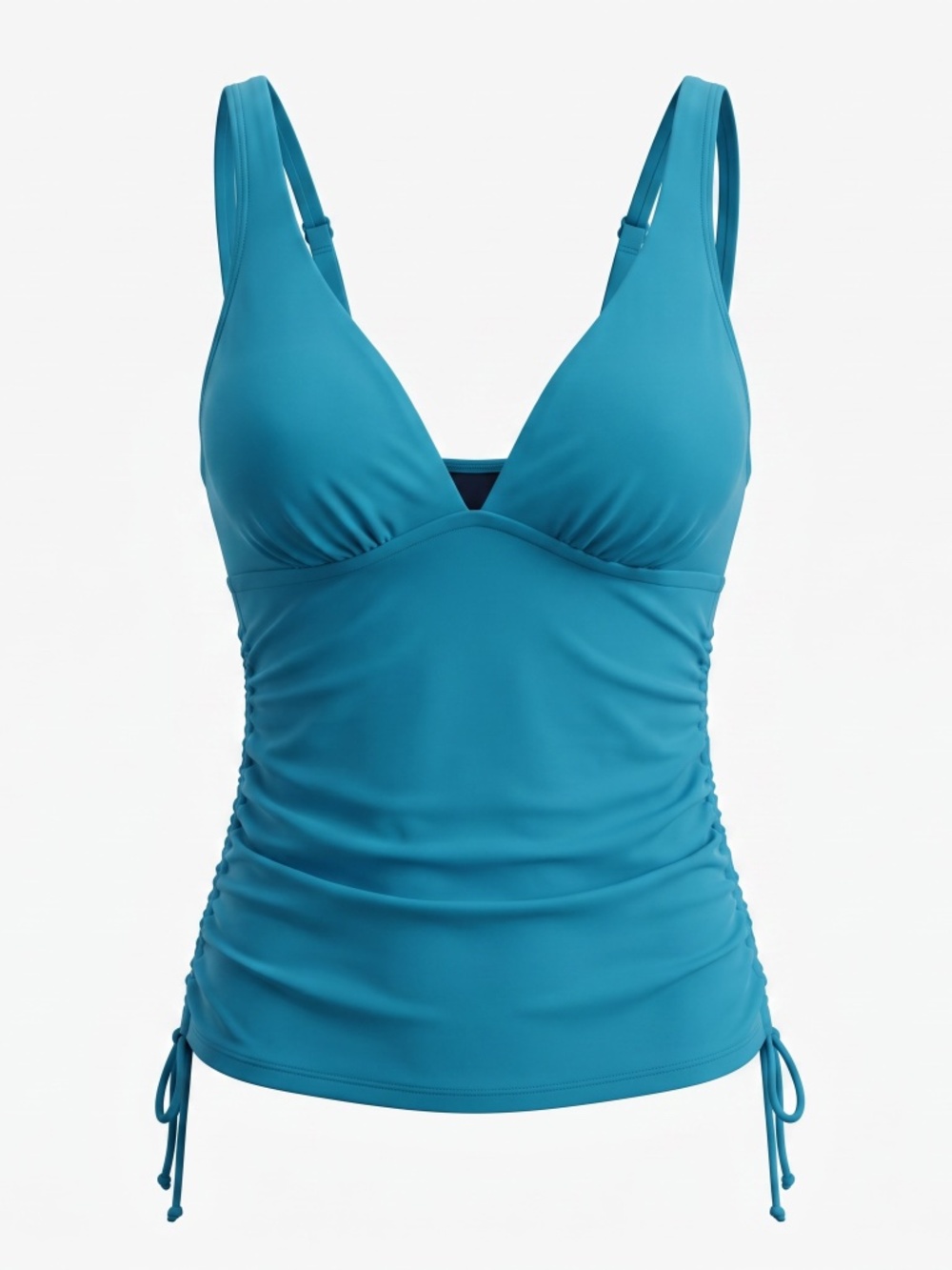 Miraclesuit Marina Tankini Top in teal blue size 8 NWT
